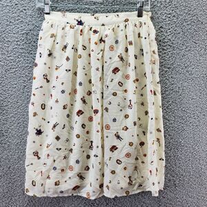The Moon Womens Size Small Skirt White Mushroom Brush Rabbit Camera Envelope